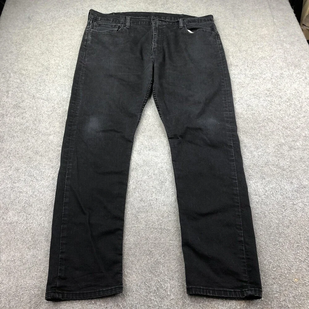 Levis 512 Jeans Mens 40x32 Black Charcoal Wash Slim Tapered Denim Pants Casual